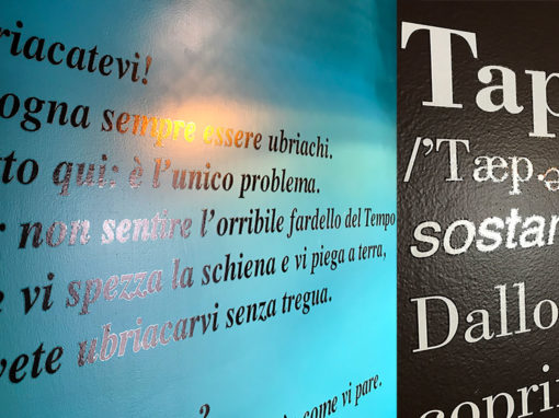 Stampa e intaglio su trasparente murale